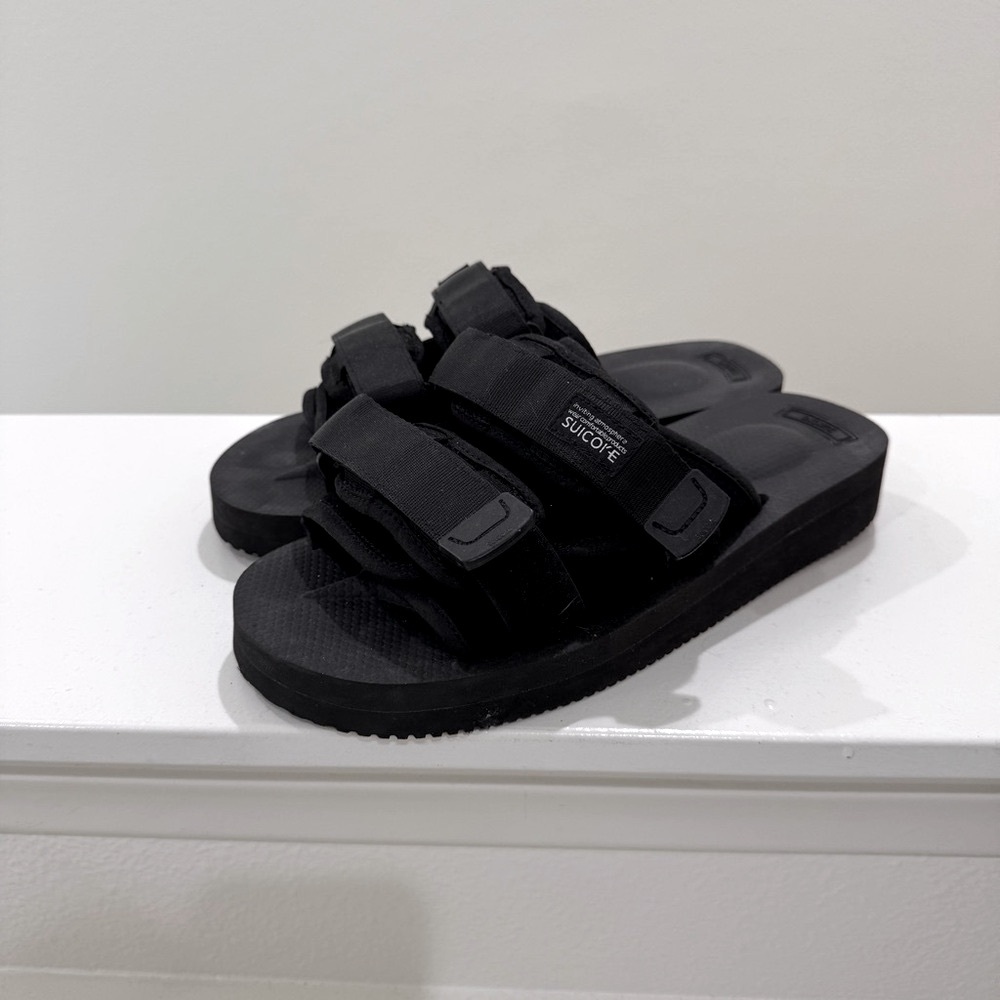 SUICOKE Black Mule Slide Sandals